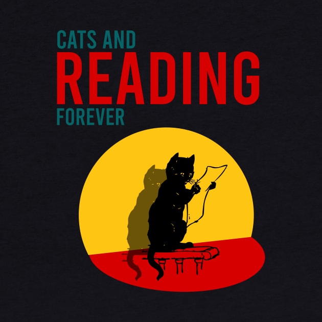 Cats and reading forever by cypryanus